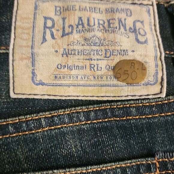 Ralph Lauren Blue Label Brand Thompson 650 Dark Wash Straight Leg Jeans Size 31 - Picture 6 of 7